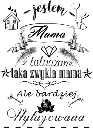 Bluza mama z tatuażami dziarami prezent dzień matki