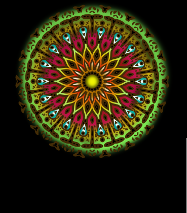 Poster mandala 009 black