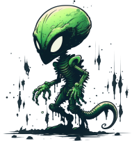Green Alien - Koszulka Dziecięcia Unisex