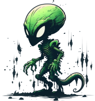 Green Alien - Bluza Męska Rozpinana z Kapturem