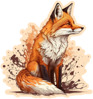 Fox Art - Czarny Kubek Full Color