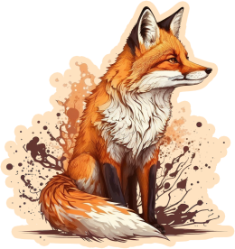 Fox Art - Koszulka Męska