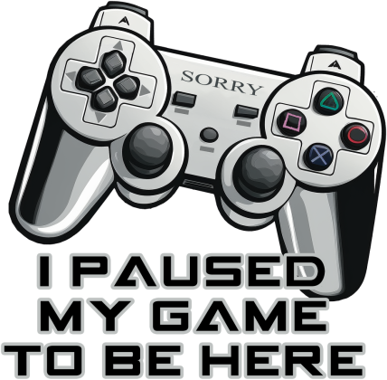 I Paused My Game - Koszulka Męska