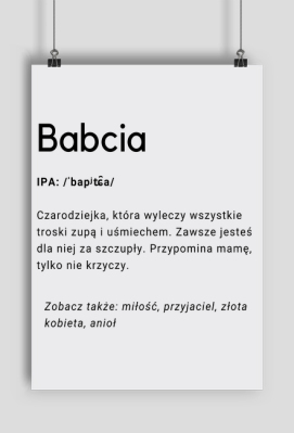 Plakat dla babci - LOVE