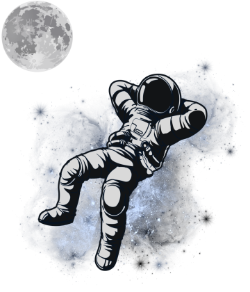 Bluza męska z kapturem, kangurka - Odpoczywający Kosmo/Astro, wer. 2 (różne kolory)