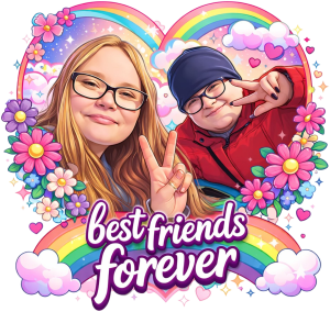koszulka best friends forever - nadruk
