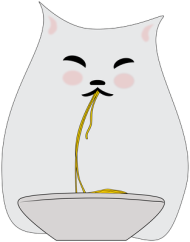 Kamizelka odblaskowa – kot jedzący spaghetti