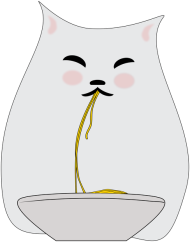 Koszulka Męska Fluorestencyjna  – Kot jedzący spaghetti