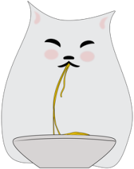 Poduszka – Kot jedzący spaghetti