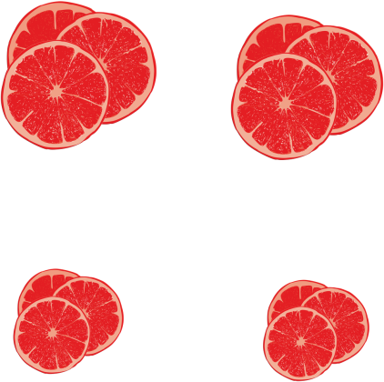 Japonki  - trzy plasterki grejpfruta