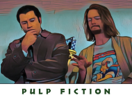 Pulp Fiction Vincent Vega Mia Kreskówkowy styl