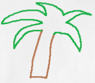 palm tree tee