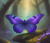 Kubek fioletowy motyl