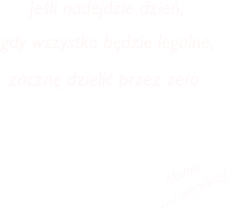 Będę dzielić przez zero - koszulka