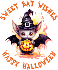 Sweet Bat Happy Halloween