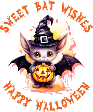 Sweet Bat Happy Halloween