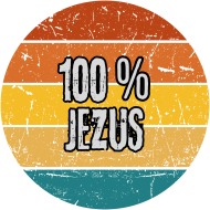 100 % Jezus retro sunset men