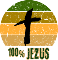 100 % Jezus retro green