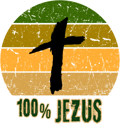 100 % Jezus retro green dla niego