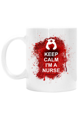 Keep calm I'm a nurse - biały kubek na prezent - Nie będąc sobą I Sklep