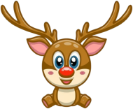 Renifer z czerwonym nosem