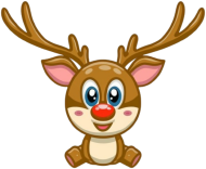 Renifer z czerwonym nosem