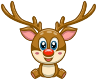 Renifer z czerwonym nosem