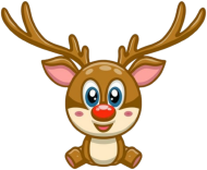 Renifer z czerwonym nosem