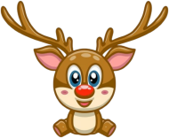 Renifer z czerwonym nosem