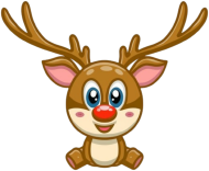 Renifer z czerwonym nosem