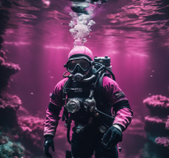 Pink diver