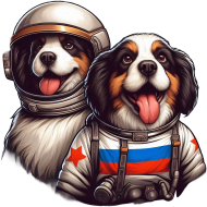 Moskiewskie psy stróżujące jako astronauci