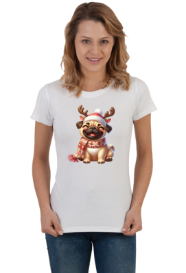 Uśmiechnięty mops renifer - OmniMart