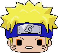 Naruto anime pixel head