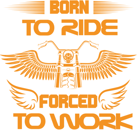 Born to Ride forced to work. Koszulka dla motocyklistów