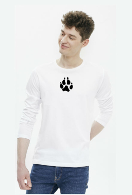 koszulka z długim rękawem łapka husky - HuskyWear