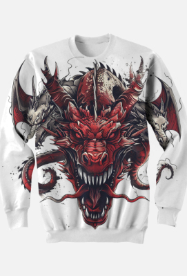 Bluza z Kapturem FullPrint - Dragons (15) - Creative Print Magic