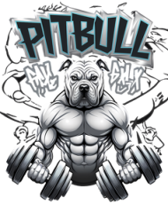 PITBULL GYM KUBEK BIAŁY Z CZARNYM UCHWYTEM
