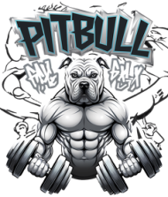 PITBULL GYM KUBEK BIAŁY Z CZARNYM UCHWYTEM