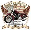 Koszulka Indian Motorcycle – Ride Hard. Live Free. | Dark Biker Style - nadruk
