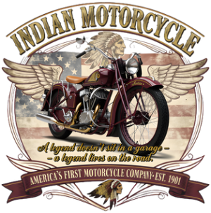 Bluza Indian Motorcycle – Legenda Żyje na Drodze | Vintage Biker Design - nadruk