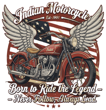 Kubek Indian Motorcycle Est. 1901 – Motocykl Vintage Biker, Amerykański Chopper, Prezent dla Motocyklisty - nadruk