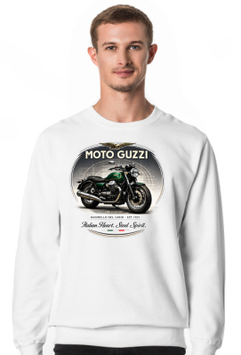 Bluza Moto Guzzi Italian Heart Steel Spirit – Mandello del Lario 1921, motocykl włoski, biker - StarRainbow Artistic Graphics & Design Studio