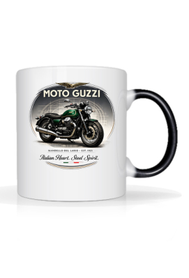 Kubek Moto Guzzi Italian Heart Steel Spirit – Mandello del Lario 1921, motocykl włoski, biker - StarRainbow Artistic Graphics & Design Studio