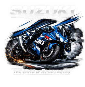 Bluza Suzuki GSX‑R – The King of Sportbikes | Motocykl Sportowy, Track Edition, Prezent dla Motocyklisty - nadruk