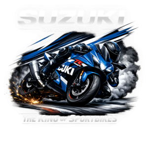 Bluza Suzuki GSX‑R – The King of Sportbikes | Motocykl Sportowy, Track Edition, Prezent dla Motocyklisty - nadruk