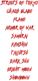 Koszulka SAMURAI - Tracklist
