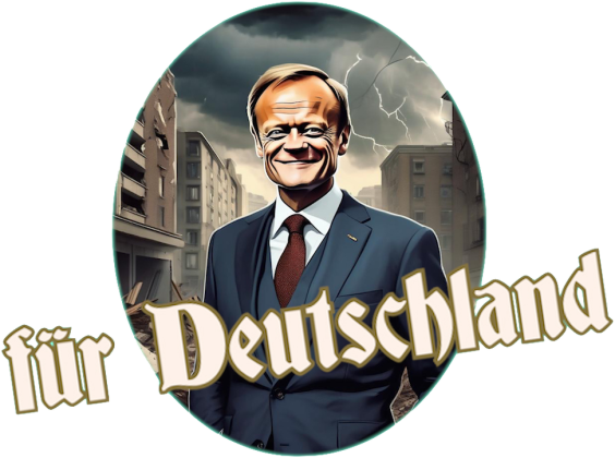 für Deutschland Tusk bluza z kapturem czarna