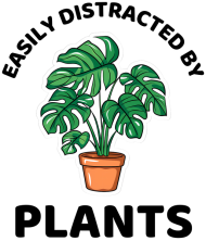 Easily distracted by PLANTS - monstera edition - kubek czarny