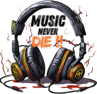 Koszulka męska Music Never Die